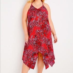 Plus Size Paisley Halter Midi Dress